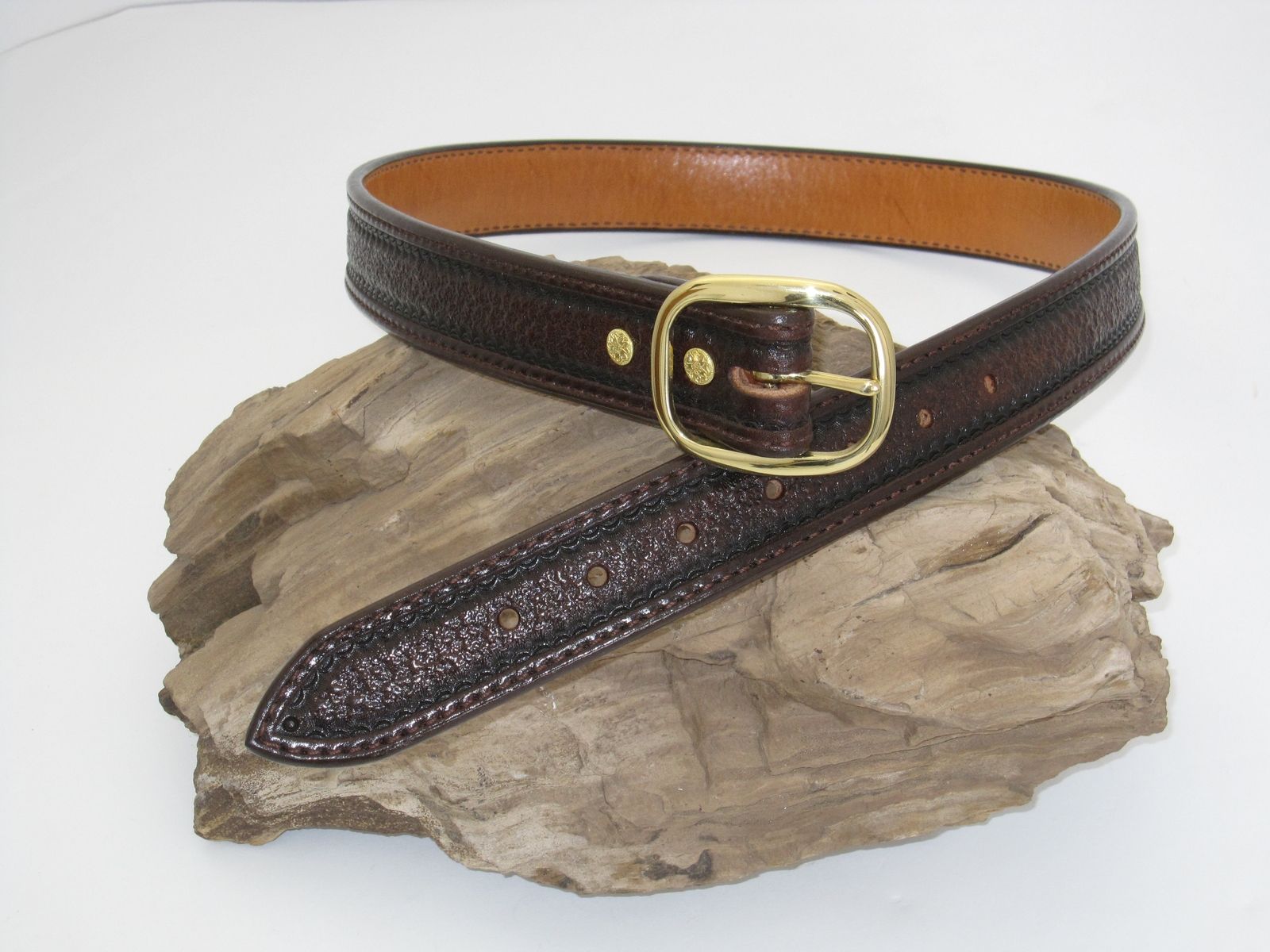 Custom Hand Made Leather Belt by Circle Bar-T Leatherworks | CustomMade.com