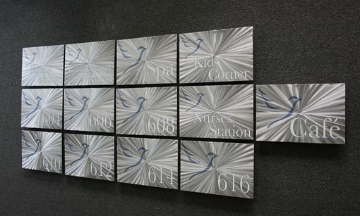 Custom Made Custom Metal Art Multi Panel Hospital Directory