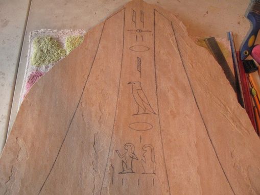 Custom Made Egyptian "Israel" Biblical Stone Tablet.