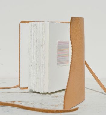 Custom Made Leather Bound Handmade Goatskin Journal Travel Luxury Diary Contemporary Art Notebook