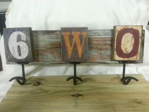 Custom Made Handmade Hanging Wall Plaque Or Jewelry Hanger With Letters And Number Custom Order
