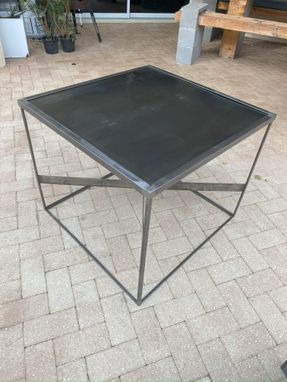 Custom Made Metal Square Table For Patio Outdoors