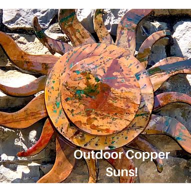 Custom Made Copper Patina Outdoor Suns