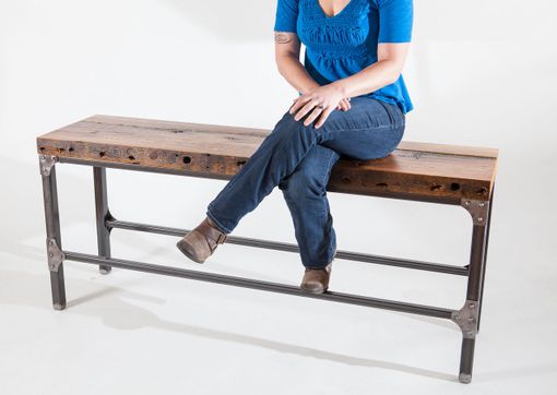 Custom Made Rustic Industrial Bench/ Console Table