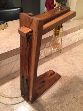Custom Made Barn Wood Lamps