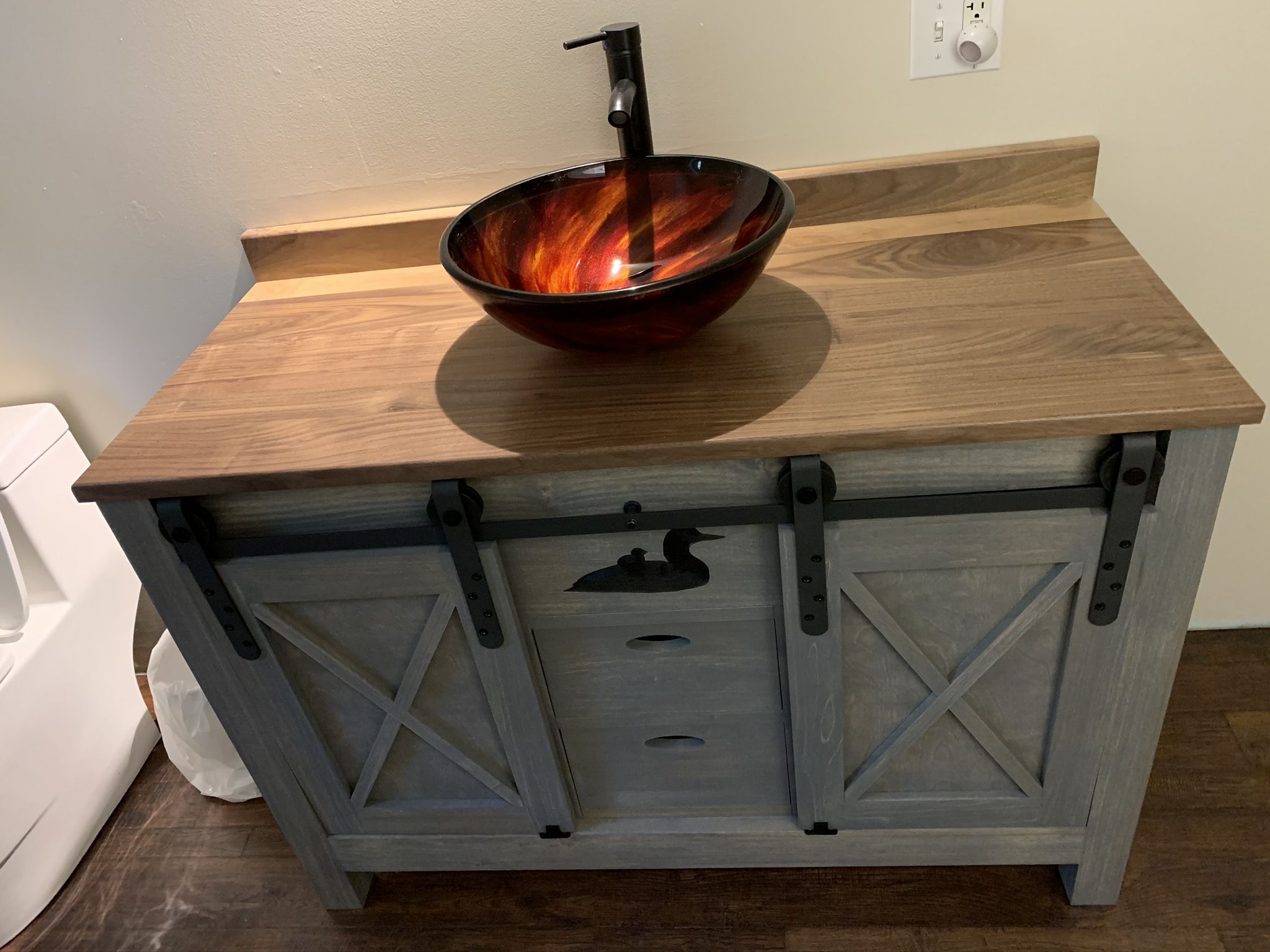 Handmade Custom Made Bathroom Vanity by Custom Furniture and