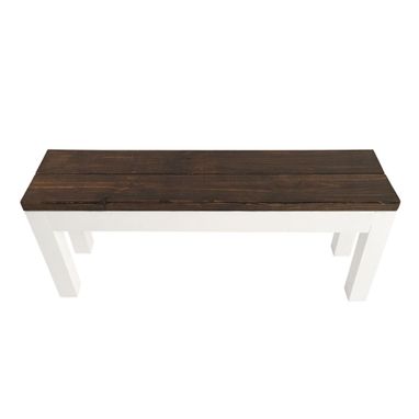 Custom Made Farmhouse Bench — Rustic Modern Table Bench
