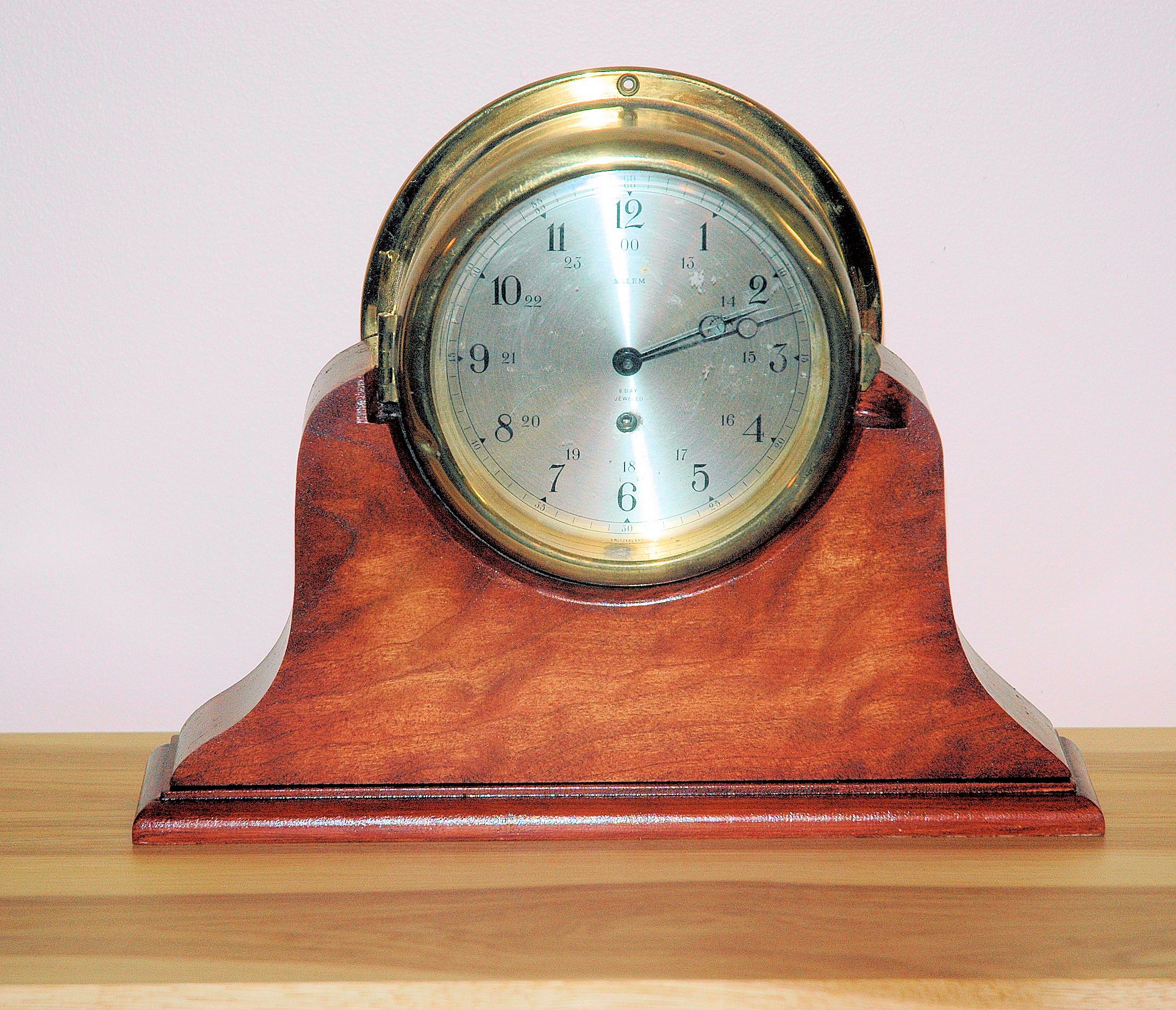 Hand Crafted Ship's Clock Stand by Mountain Woodworker