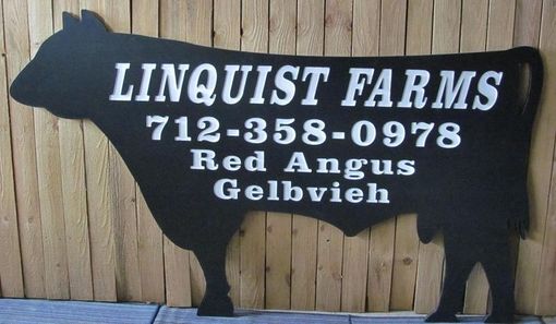 Custom Made Business/Name Sign On Bull Silhouette