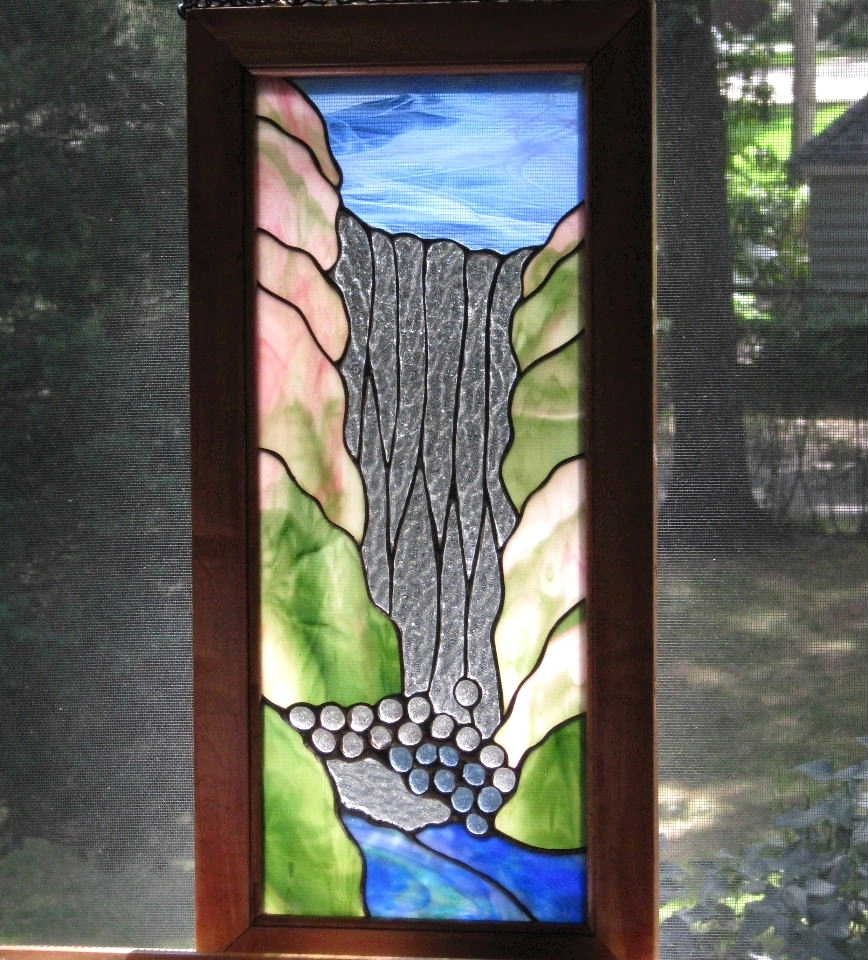Hand Made Waterfall Stained Glass Window by Windflower Design ...