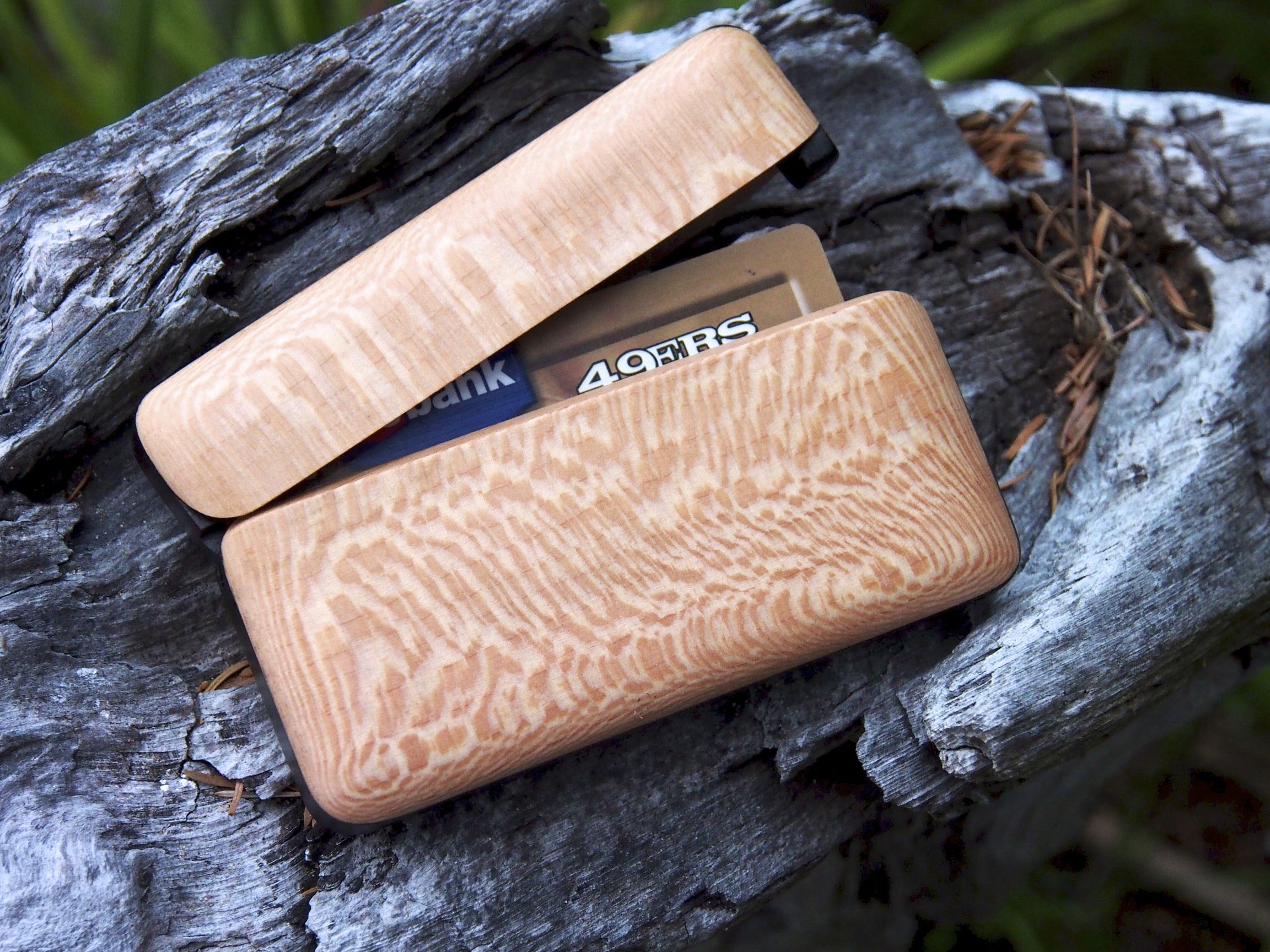 Buy Custom Made Wood Wallet And Business Card Holder, made to order