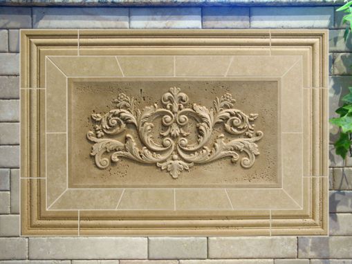 Custom Made Classic Relief Travertine Mosaic Tile