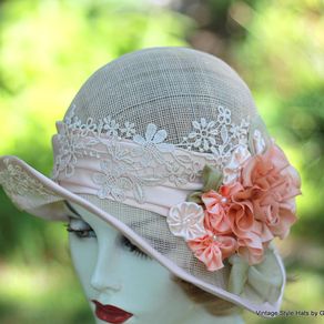 Buy Handmade Classic Art Deco 1920'S Hat In Heavy Texture Earth Tones ...