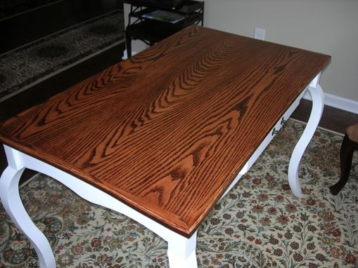 Custom Made Poplar And Oak Writing Desk