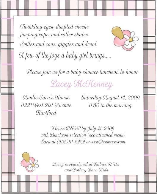 Hand Crafted Burberry Inspired Baby Shower Invitations- Customized For You  by Platinum Designs 