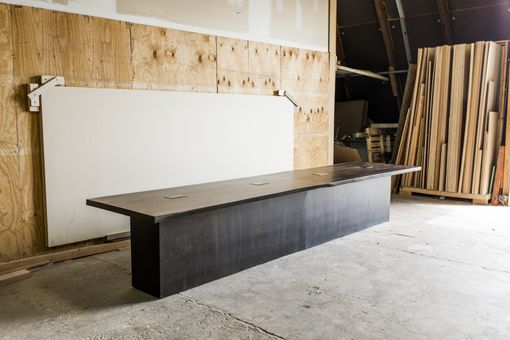 Custom Made Steel Plinth Conference Table