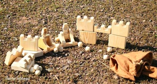 Custom Made 'Castlepults' Original Wooden Game