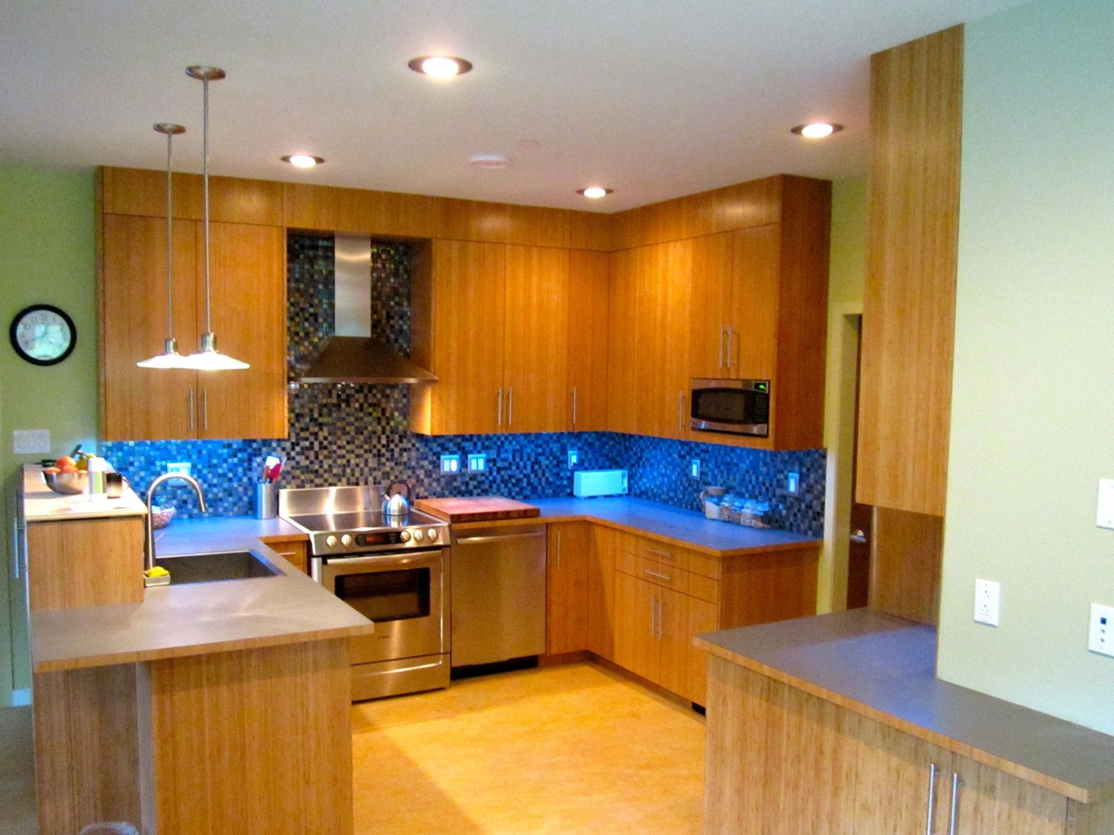 Hand Crafted Custom Bamboo Plywood Kitchen by Vermont Fine 