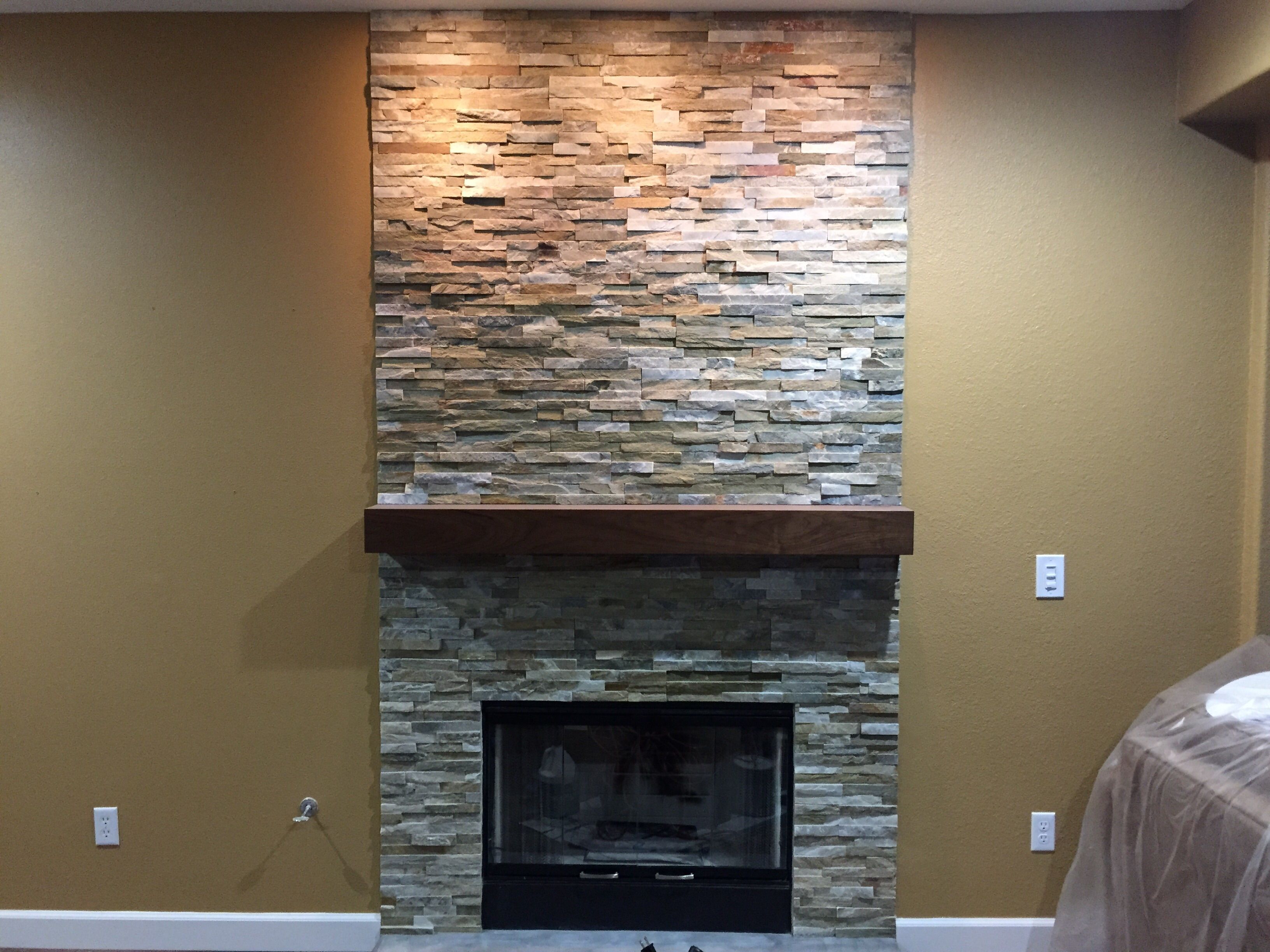 Buy Hand Made Walnut Modern Fireplace Mantel. Walnut Mantle., made to