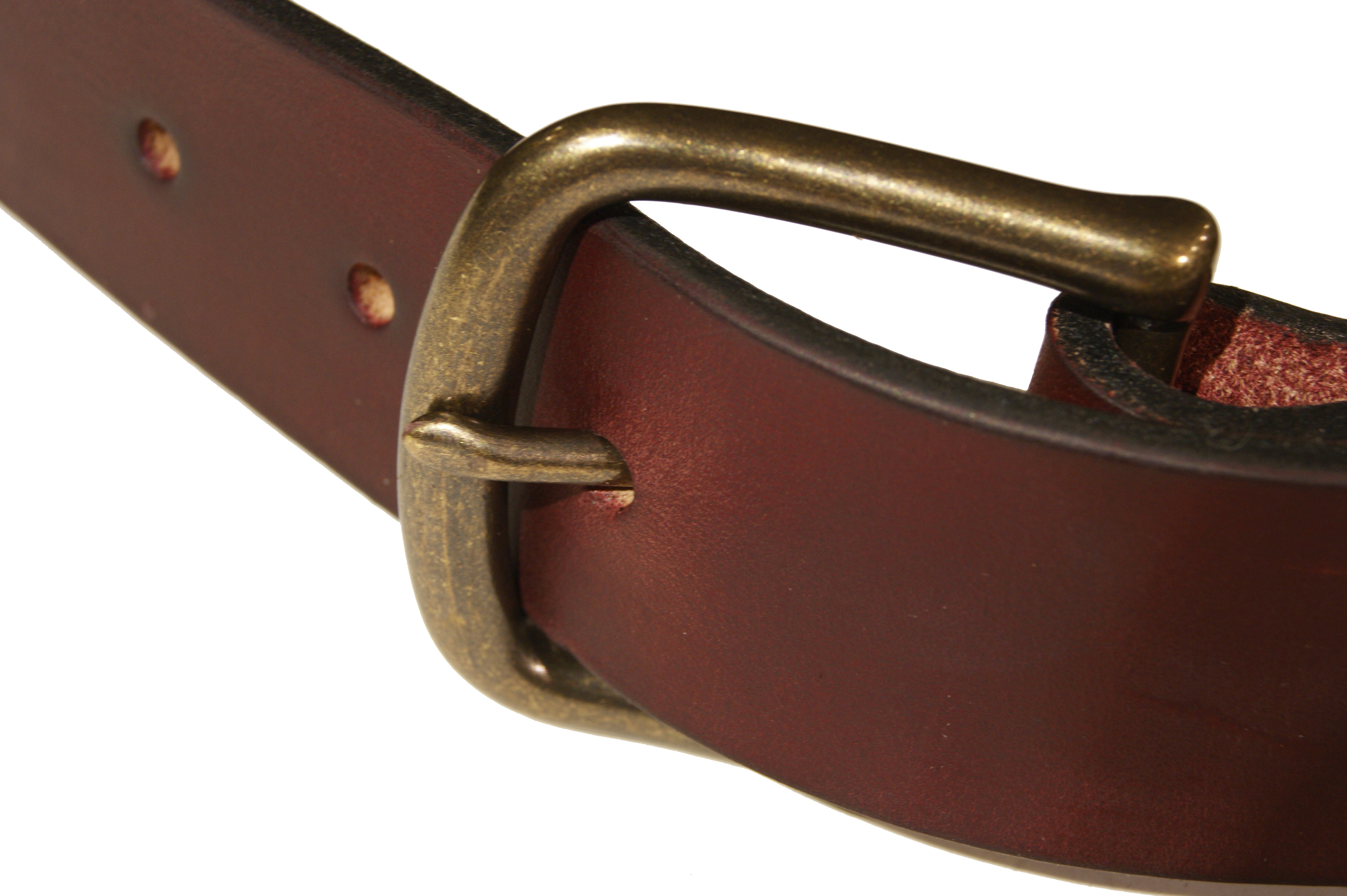 Buy Hand Crafted Latigo Leather Belt Black Or Burgundy, made to order