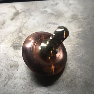 Custom Made 1.25" Diameter Copper And Bronze Spinning Top