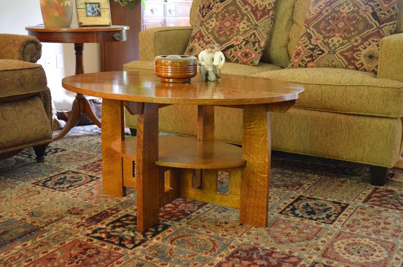 Buy Hand Crafted Craftsman Style Coffee Table, made to order from New