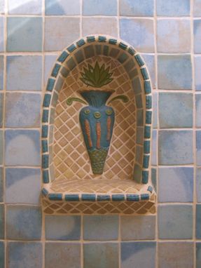 Custom Made Bathroom/ Niche Ceramic Tile Mosaic Accents, Interior Design