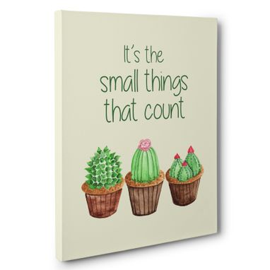 Custom Made It’S The Small Things That Count Motivational Canvas Wall Art