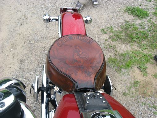 Custom Made Custom Tooled Leathermotorcycle Seat