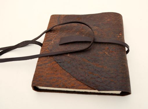 Custom Made Handmade To Order Pigskin Leather Bound Travel Journal Diary Notebook