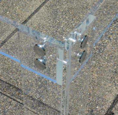 Custom Made Acrylic "Button Line" Dining Table - Hand Crafted, Custom Made To Order