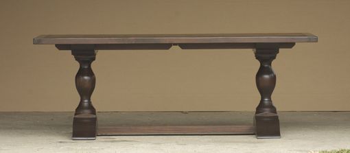Custom Made Walnut Trestle Table With Custom Legs