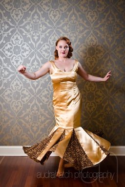 Custom Made Jasmine - Handmade Gold 1950s Style Prom Dress, Evening Gown Or Alternative Wedding Dress
