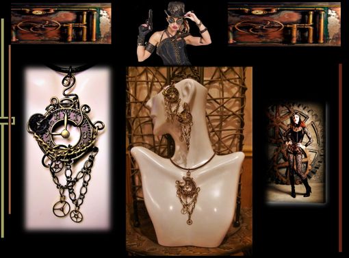 Custom Made Steampunk,Steampunk Jewelry, Steampunk Necklace,Steam Punk Earrings, Steam Punk Jewelry