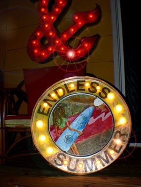 Custom Made Endless Summer Vintage Marquee Surfer Girl Indoor Any Image Hand Painted