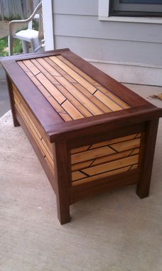 Custom Made Walnut And Bamboo Hope Chest