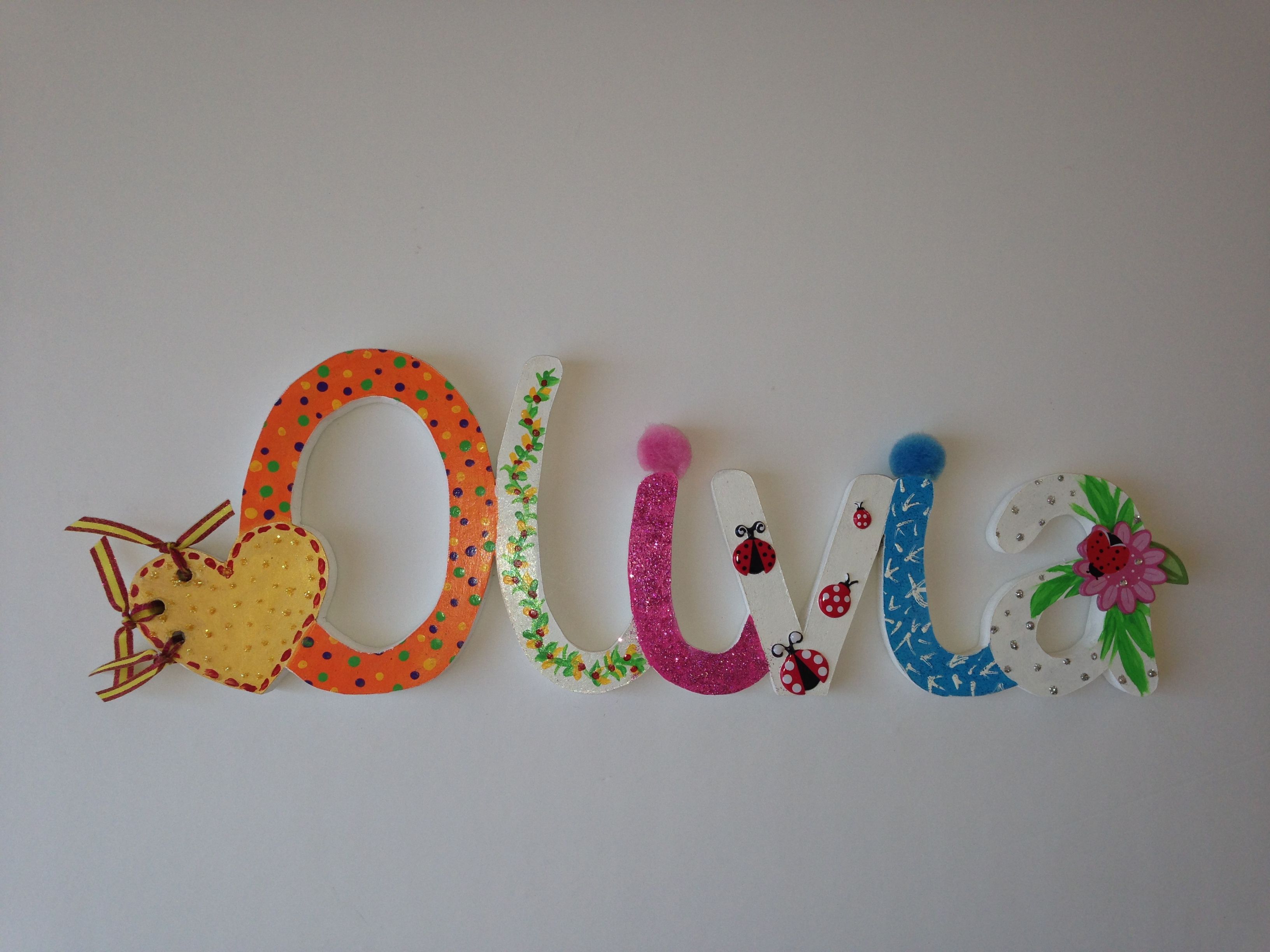 Buy Custom Made Hand Carved And Painted Wooden Names, made to order