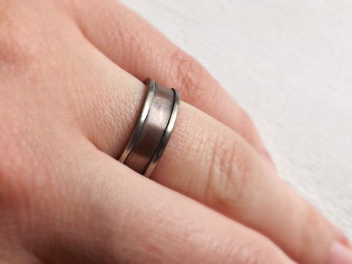 A Hand Made Silver Bronze Ring For Men Unique Mens Wedding Silver Bronze Ring For Men Unique Mens Wedding Band Or Anniversary Gift