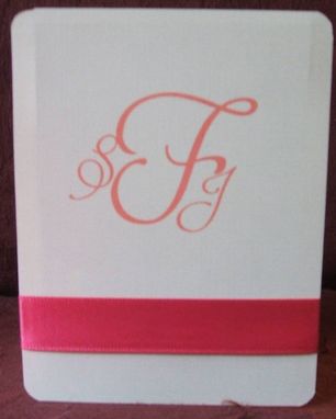 Custom Made 100 Custom Wedding Programs Accordian Folded Style With Ribbon Accent On Front And Back Cover