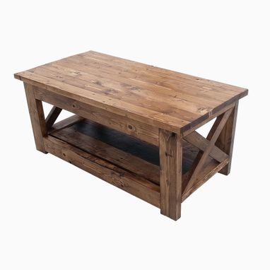 Custom Made Reclaimed Wood Rustic Style Coffee Table