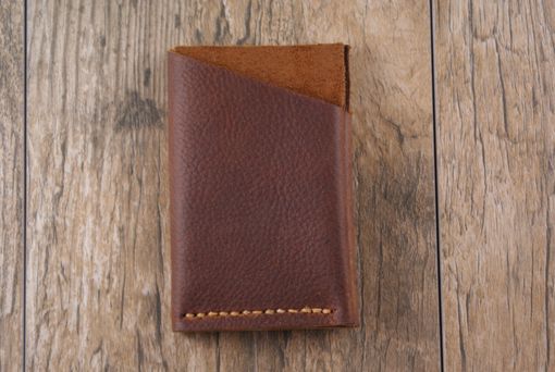 Custom Made The Slider - Minimalist Wallet Card Holder In Kodiak Oil Tanned Cowhide Leather, Free Ship In U.S.A.