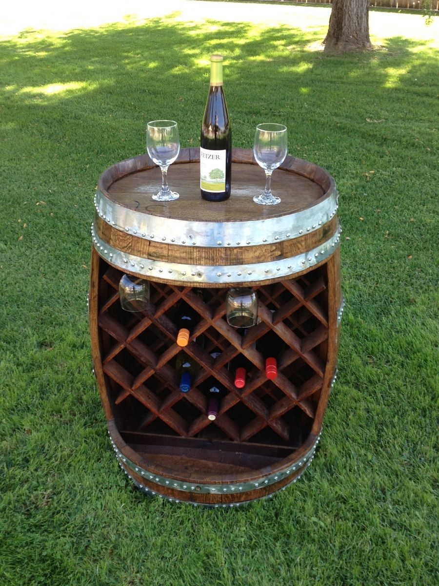 Buy Handmade Wine Barrel Wine Rack, made to order from Wyld at Heart Customs