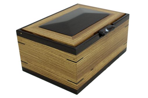 Custom Made Men's Valet & Watch Box | Solid Zebrawood With Wenge Accents