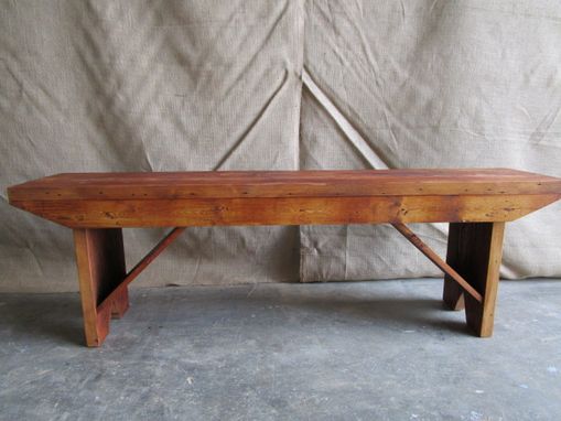 Custom Made Bench Made From Reclaimed Wood In The Usa