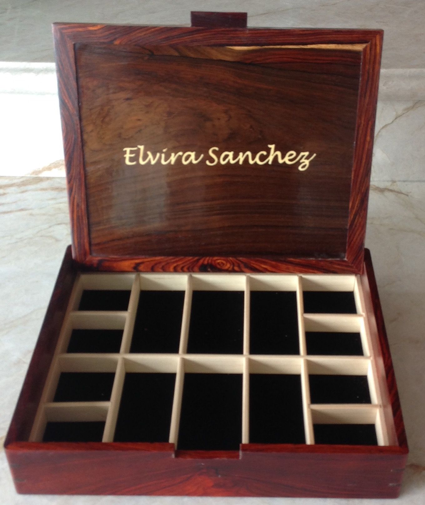 Hand Crafted Jewelry Box With Photo Inlay by Dennis Chenoweth