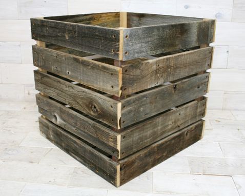 Handmade Barn Wood Milk Crates by HistoricWoods by LunarCanyon