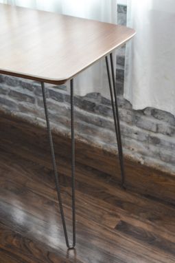 Custom Made Modern Walnut And Steel Office Desk
