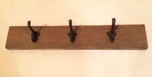 Custom Made Wall Mounted Wood Coat Hook | Scarf Holder | Rustic - Farmhouse Decor Made From Reclaimed Wood