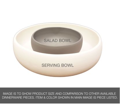 Custom Made Matte Porcelain Usa Made Salad Bowl- White
