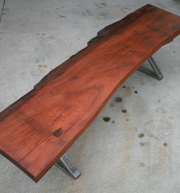 Custom Made 600 Year Old Redwood Live Edge Dinning Table Set